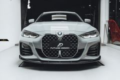【FUTURE DESIGN 正規品】BMW 4シリーズ i4 M50 G26 グランクーペ Mスポーツ フロント用 リップスポイラー 本物DryCarbon ドライカーボン カスタム エアロ