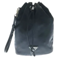 PRADA (プラダ) RE-NYLON ナイロン 巾着ポーチ ブラック 1NS369