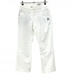 マンシングウェア パンツ 白 裏微起毛 ロゴ刺しゅう  レディース 11 ゴルフウェア Munsingwear