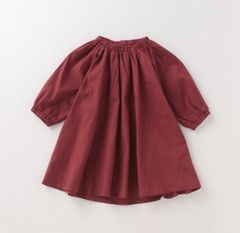 petit main バックリボンギャザーワンピース 赤 100㎝