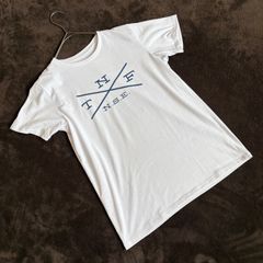 【THE NORTH FACE】デザインTシャツ/Mサイズ/ホワイト×ブルー/ポリエステル