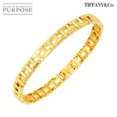 ティファニー TIFFANY&CO. Tトゥルー ナロー ブレスレット 15.5cm K18 YG イエローゴールド 750 Bracelet 90283425