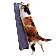 【OFT】 どこでも立てかけスクラッチ ワイド カーペット生地の端材を利用した猫