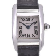 カルティエ CARTIER W650029H タンキッシム SM K18WG/レザー クォーツ レディース R#141574