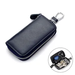 ☆ ネイビー ☆ 本革キーケース キーホルダー keyhcl9301 キーケース スマートキー カード スマートキーケース スマートキーカバー キーホルダー スマート キー ケース 本革 レザー メンズ レディース カード2枚 コンパクト おしゃれ シンプル