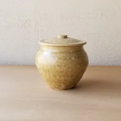 瀬戸焼 古黄瀬戸 四耳葉茶壷 飾壷 N 5931C