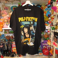 映画★PULPFICTION★パルプフィクション★Q. タランティーノ★ユマ・サーマン★Tシャツ★Men’ｓ★Ｌサイズ★ブラック★新品★フィギュア★人形★ぬいぐるみ★