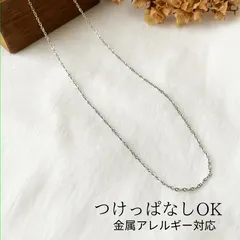 37-2.つけっぱなしOK  華奢なシンプルシルバーチェーンネックレス (サージカルステンレス素材)金属アレルギー対応　　チョーカー ショートネックレス