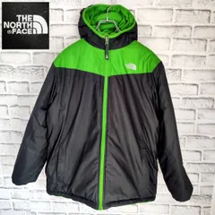 ★リバーシブル★ノースフェイス　THE NORTH FACE　中綿ジャケット　フリースジャケット　160cm　グリーン　緑　グレー