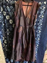 着物ワンピース　着物リメイク　M L LL  古着リメイクワンピース　ハンドメイド