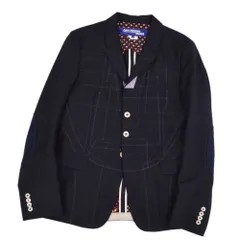 美品 コムデギャルソン JUNYA WATANABE COMME des GARCONS ジャケット テーラード ウール モヘア アウター メンズ L ブラックのサムネイル