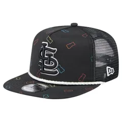 【送料無料】 ニューエラ メンズ 帽子 アクセサリー Men's New Era Black St. Louis Cardinals Gummy Golfer Trucker Adjustable Hat Crd Black