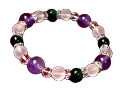 アメジスト ブレスレット パワーストーン ブレスレット レディース 天然石 数珠 アクセサリー レディースブレスレット