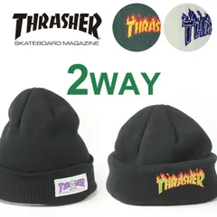 ニットキャップ レディース メンズ スラッシャー ニット帽 サグ THRASHER GONZ ロゴ 2WAY スラッシャー ユニセックス 21TH-N01のサムネイル
