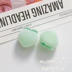 メロン 桃 ピーチ フロッキーカボション 黄緑色ライトグリーン デコパーツ ゆめかわいい ハロウィン クリスマス お菓子 グミ レトロフルーツ ミニチュア 貼り付けパーツ スイーツデコ ホイップデコ ピアス アクセサリー 大人 子供 プレゼント 4個 も