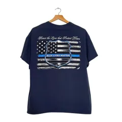 【GILDAN（ギルダン）】 ロゴプリントTシャツ｜XLサイズ｜メンズ｜ネイビー｜ビッグシルエット・カジュアル定番