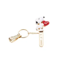 [スリーカラット] PEANUTS バッグキークリップ スヌーピー イニシャル キーホルダー バッグチャーム スヌーピー グッズ 雑貨 人気 (M) [M]
