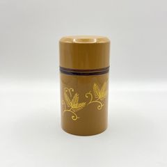 莨入 白漆 欅 松唐草文様　紙箱入　茶道具　莨盆　漆器　伝統工芸品