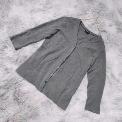 【良品】 UNIQLO  ユニクロ  カーディガン【L】ヘルシー  カジュアル  レディース  一点もの  グレー系  灰色【送料無料】