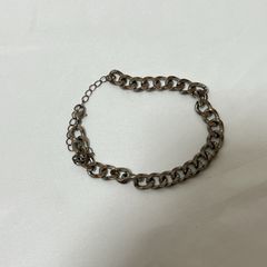 [アクセサリー]メンズ シルバー チェーンブレスレット 汚れあり