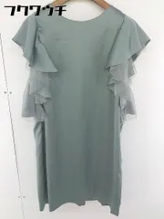 ◇ URBAN RESEARCH ROSSO ロッソ チュール フレンチスリーブ 膝丈 ワンピース サイズF グリーン系 レディース  【中古】 【1109100019178】のサムネイル