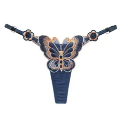 Karly Shop Tバック レディース 蝶 バラフライ セクシー ランジェリー サイドストリング 紐パン サイズ調整 過激 エロい インナー プレゼント rt2261
