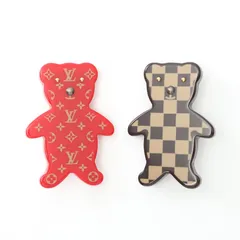 ルイ・ヴィトン LOUIS VUITTON ブローチ ブロッシュ ヌヌールテディベア 2個セット M64939 GP（ゴールドメッキ） ブロッシュ・ヌヌール テディベア レディース Used Aのサムネイル