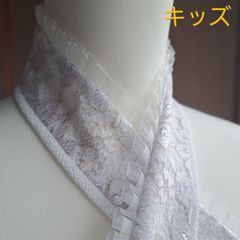 No.711　晴れの日　かわいさアップ　子供用　伊達襟　伊達衿　重ね衿　4WAY　七五三　ひなまつり　お正月　前撮り　白　白ゴールド　白　フリル
