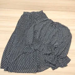 ◇ AS KNOW AS アズノゥアズピンキー 花柄 シフォン素材 ガーリー ロング - セットアップ サイズ＊ ブラック レディース E  【1306140026740】