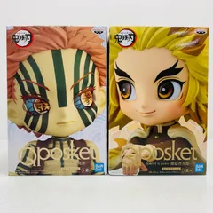 【飾磨店】 中古 フィギュア 鬼滅の刃 煉獄杏寿郎＆猗窩座(セピア)  ２体セット Qposket ２体セット 【701】