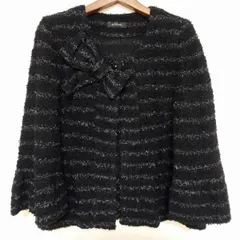 値下げ　インゲボルグ　ブラックフリルレースカーディガン　11号 値下げ インゲボルグ ブラックフリルレースカーディガン 11号