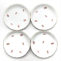 大倉陶園 プチローズ 小花 20cm デザート皿 プレート 2枚セット 未使用 大倉陶園 プチローズ 小花 20cm デザート皿 プレート 2枚セット