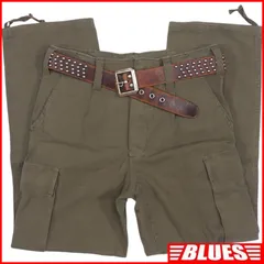 ドイツ軍 90s モールスキンカーゴパンツ  軍物 軍服 古着 メンズ 1 カーキ パンツ_ウエスト73cmから77cm一覧←SEULB屋着古← HH9816