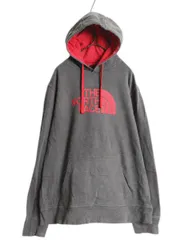 【お得なクーポン配布中!】 US企画 ノースフェイス プリント スウェット フード パーカー メンズ L 古着 The North Face トレーナー アウトドア プルオーバー ツートン