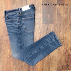 1円/AMERICAN EAGLE/31インチ/テーパード デニムパンツ 0116-6388 快適 伸縮◎ ダメージ加工 新品/青/ブルー/ih265/