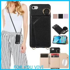 【在庫処分】iPhonese 第3世代 ケース ショルダー ストラップ FASY アイフォンse カバー 第二世代 第三世代 iPhone se3 2022 se2 2020 スマホケース ショルダー タイプ ミラー 鏡付き アイホンSE 肩掛け 背面手帳型