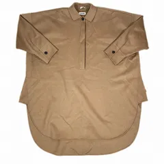 美品 18AW ジルサンダー JIL SANDER 長袖シャツ アウターシャツ オーバーシルエット プルオーバー アウター カシミヤ100% ブラウン サイズ34 レディース ?B11のサムネイル