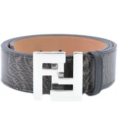 FENDI グレー レザーベルト レディース 8C0670 AAIW 未使用品
