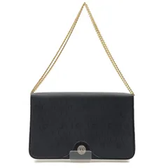 〇〇Christian Dior クリスチャンディオール クリスチャンディオール ハニカム柄 チェーン ショルダーバッグ  ブラック