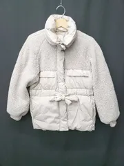 ◇ ⊇ H&M エイチアンドエム ボア 切り替え 長袖 中綿 ブルゾン サイズS ベージュ系 レディース E  【1506250007534】