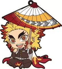 【中古】雑貨 煉獄杏寿郎 「鬼滅の刃 ぺたん娘トレーディングラバーストラップ -和傘-vol.2」