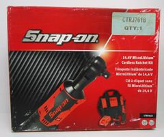Snap-on スナップオン 3/8sq コードレスラチェット CTRJ761B バッテリー2個 充電器 収納バッグ付