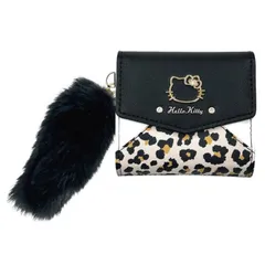 【送料無料】ハローキティ ヒョウ柄 スリーレザー財布 サンアート 三つ折り財布 サンリオ コンパクト レディース キッズ かわいい