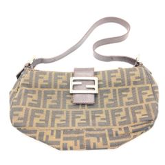 フェンディ FENDI ズッカ柄 マンマバゲット ショルダーバッグ キャンバス 26722 ブラウン ワンショルダー【中古】