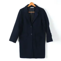 ブラウニースタンダード チェスターコート ウールコート ストレッチ アウター レディース Fサイズ ブルー browny standard 【中古】