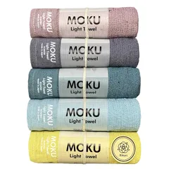 【新着商品】【コンテックス】MOKU フェイスタオル 5本セット kontex 今治のタオル 33×100cm 日本製 お祝い プレゼント ギフト (ピンク・パープル・ブルーグリーン・アクア・レモン＝メルヘン)