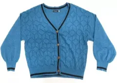 【中古】衣類 ニットカーディガン ターコイズブルー Mサイズ 「ワールドトリガー×earth music＆ecology Japan Label 第2弾」 