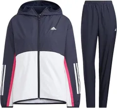【新品】【JLサイズのみ】adidas(アディダス) ウィメンズ レディース ウインドブレーカージャケット パンツ 上下セット ルーズフィット ブレーカー上下 トラックスーツ DP565-HM2788-N3802-HM2748