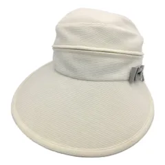 LANVIN - coco 中古 ランバンスポール LANVIN SPORT ハット フリー 56~59cm アイボリー系ホワイト たまご色 つば広タイプ2WAYハット サイドリボン 日差し対策 中古 ランバンスポール LANVIN SPORT ハット フリー 56~59cm