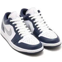 [ナイキ] エア ジョーダン 1 ロー AIR JORDAN 1 LOW ホワイト/ミッドナイトネイビー/ウルフグレー 553558-141 27.0cm [27.0 cm]